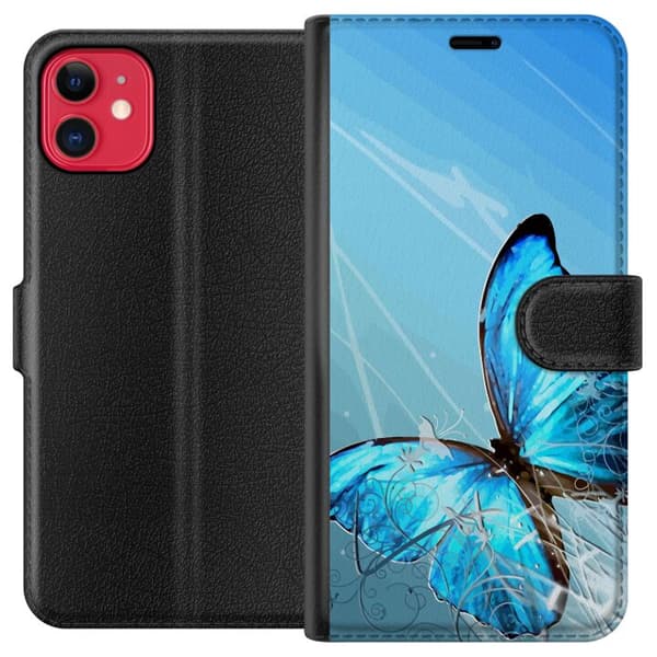 Kompatibel Tegnebogsetui til Apple iPhone 11 Sommerfugl