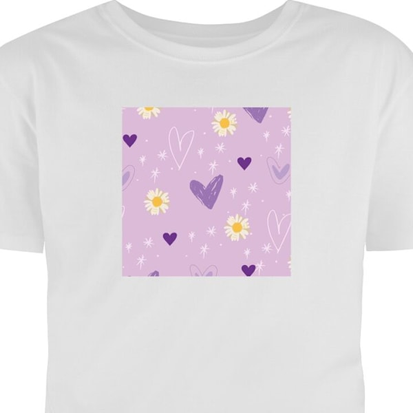 Børne T-shirt | Behagelig T-shirt til Børn Blomster hvid 9-11 År