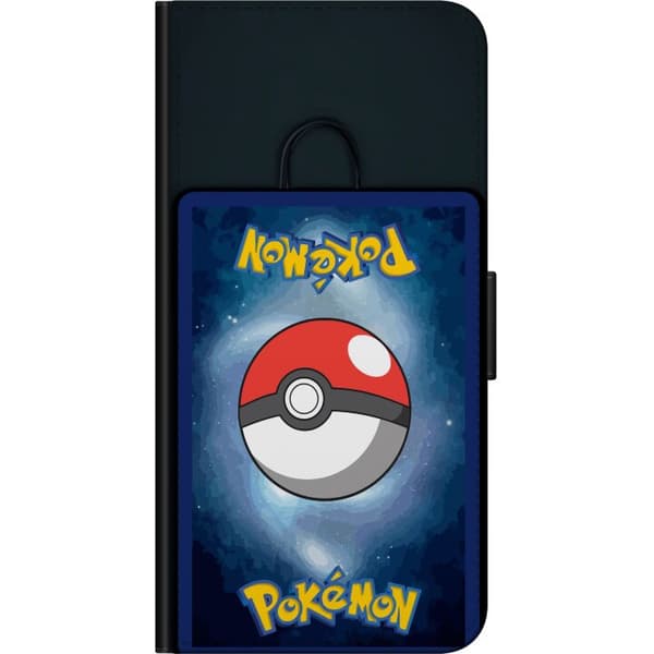 Kompatibel Tegnebogsetui til Huawei P40 lite E Pokéball mod stjernesky spiltema samlerbold rum baggrund blå