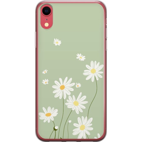 Apple iPhone XR Genomskinligt Skal Prästkragar – blommigt mönster i svensk sommarstil