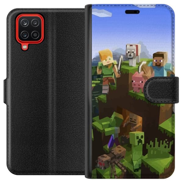 Kompatibelt Lommeboketui til Samsung Galaxy A12 MineCraft