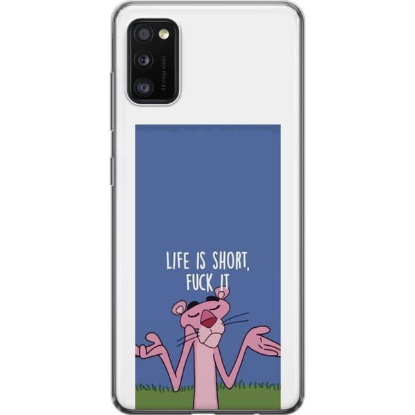 Kompatibelt Mobildeksel til Samsung Galaxy A41 Life Is Short citat blå