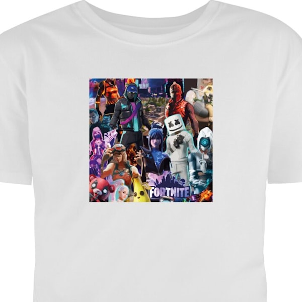 T-shirt til Voksen | Klassisk Voksen T-shirt Fortnite hvid M