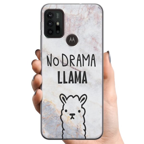 Motorola Moto G30 TPU Mobilskal Llama Marble