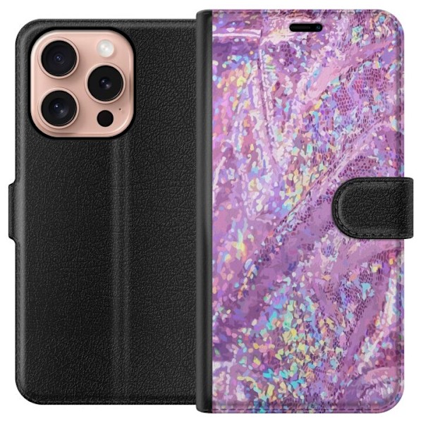 Apple iPhone 16 Pro Lommeboketui Glitter