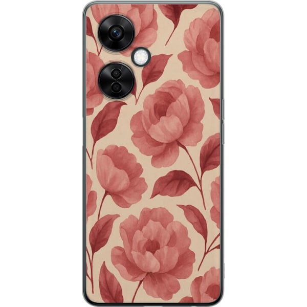 OnePlus Nord CE3 Läpinäkyvä kuori Ruusun Kukinta