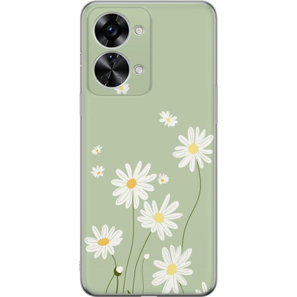 OnePlus Nord 2T Genomskinligt Skal Prästkragar – blommigt mönster i svensk sommarstil