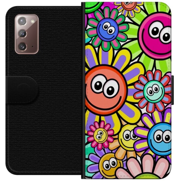 Samsung Galaxy Note20 Lompakkokotelo Iloiset kukat