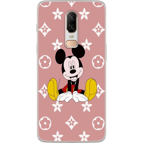 OnePlus 6 Läpinäkyvä kuori Mickey Mouse