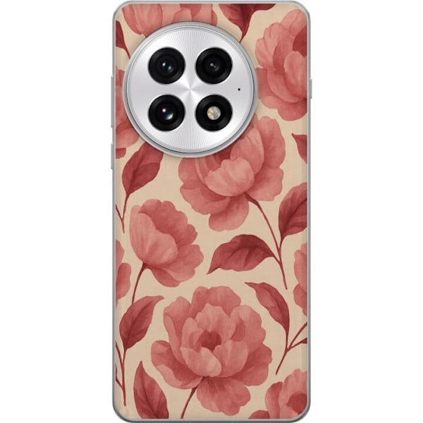 OnePlus 13 Gennemsigtig cover Roseblomst
