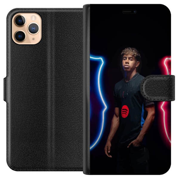 Apple iPhone 11 Pro Max Lompakkokotelo Yamal Jalkapallo FC Barcelona Nuori Lahjakkuus Pelaaja Jalkapallotähti Espanja La Liga Suosittu Motiivi