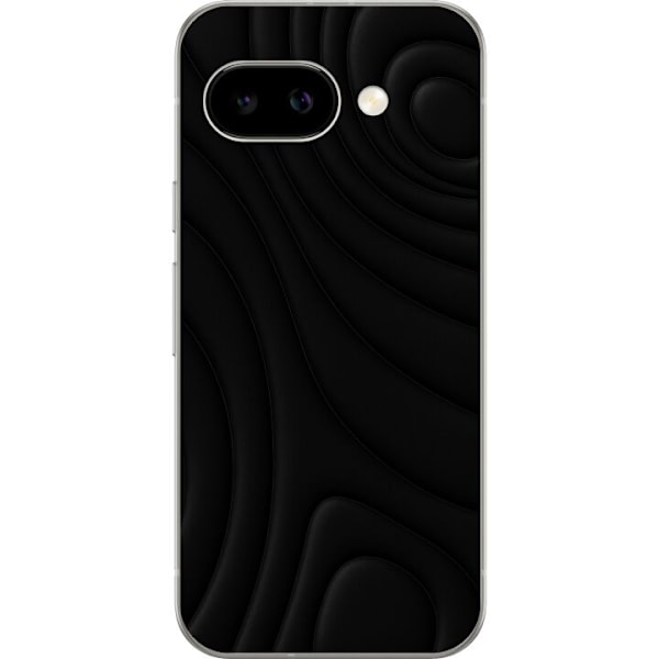 Google Pixel 9a Genomskinligt Skal Black Waves