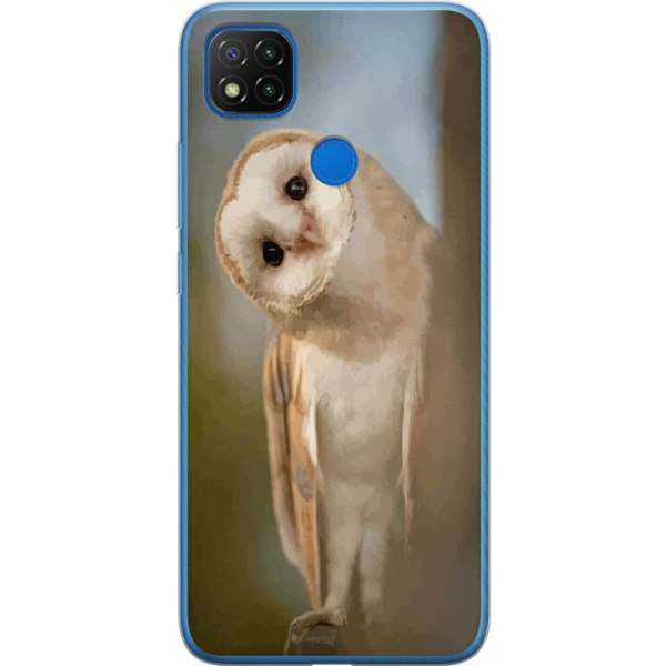 Xiaomi Redmi 9C Läpinäkyvä kuori Uggla Utelias Katse Lintumotiivi Metsä Luonto Grafinen Suunnittelu Suosittu Motiivi Eläin Teema Koriste