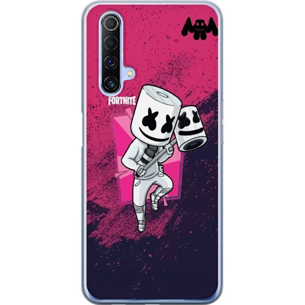 Realme X50 5G Gennemsigtig cover Marshmello Fortnite Skin Emot
