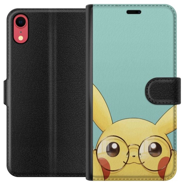 Apple iPhone XR Lompakkokotelo Pikachu lasit