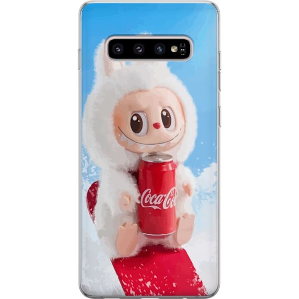 Samsung Galaxy S10+ Genomskinligt Skal Labubu Summer Edition