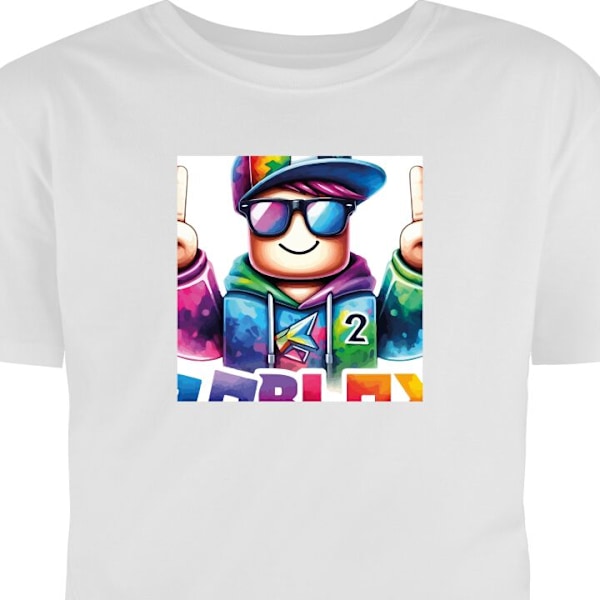 Børne T-shirt | Behagelig T-shirt til Børn Roblox hvid 9-11 År