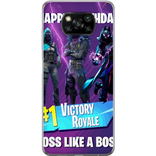 Xiaomi Poco X3 NFC Gennemsigtig cover Fortnite