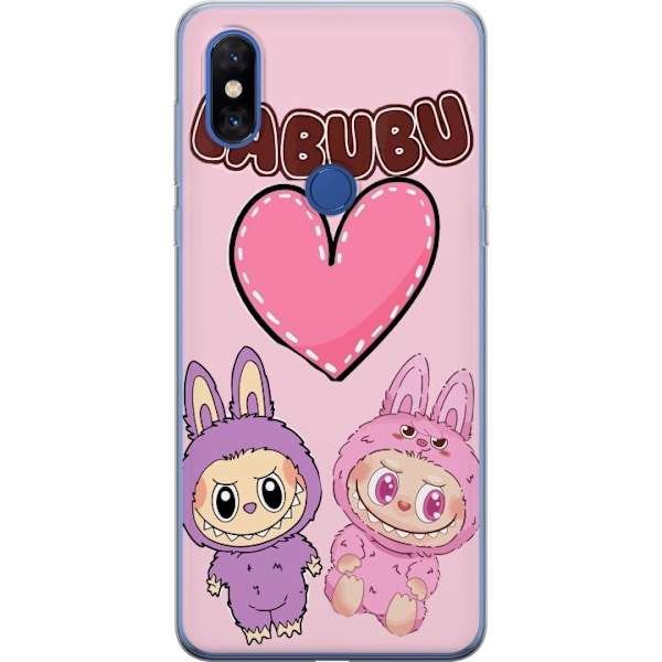 Xiaomi Mi Mix 3 Genomskinligt Skal Labubu Pink Monster