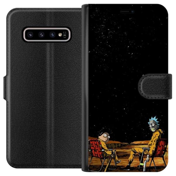 Kompatibelt Lommeboketui til Samsung Galaxy S10+ Rick og Morty