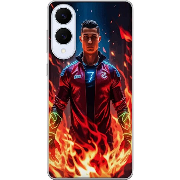 Samsung Galaxy S25 Edge Gennemsigtig cover Ronaldo Inferno - fodboldhelt i flammer