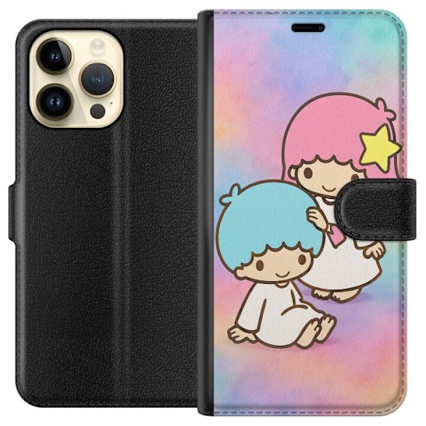 Apple iPhone 15 Pro Max Plånboksfodral Kawaii Sanrio Kiki Lola Little Twin Stars
