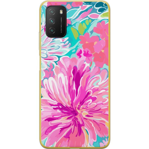 Xiaomi Poco M3  Gennemsigtig cover Blomsterrebs