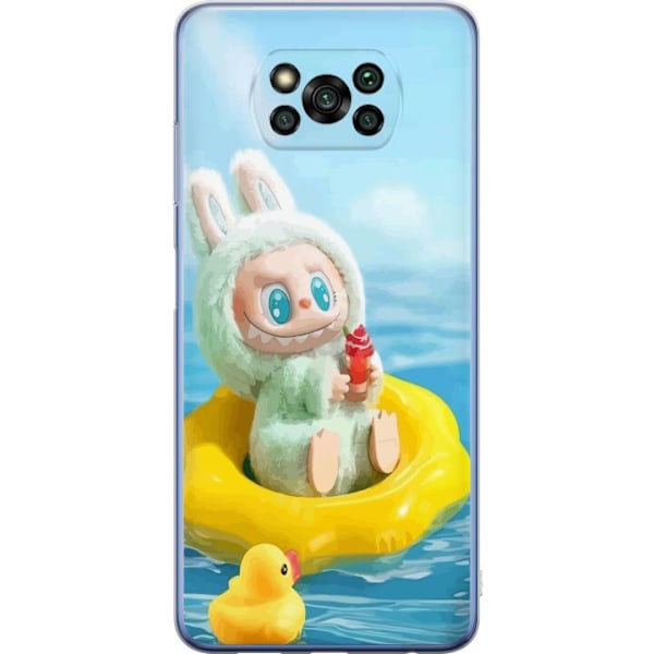 Xiaomi Poco X3 Pro Gjennomsiktig deksel Labubu Stripe Attack -
