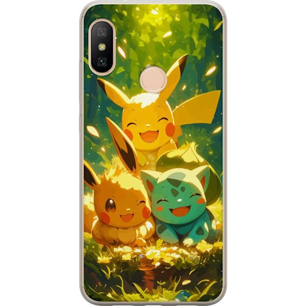 Xiaomi Redmi 6 Pro Läpinäkyvä kuori Pixelmonster pelityyli - värikäs muotoilu retroa rakastaville pelaajille