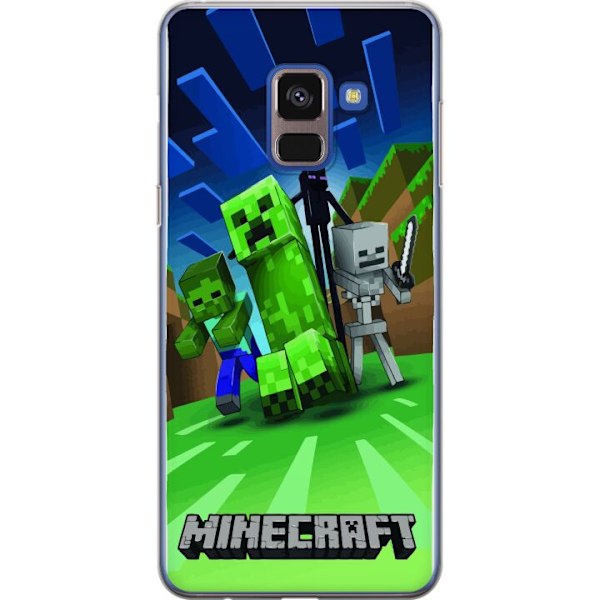 Samsung Galaxy A8 (2018) Läpinäkyvä kuori Minecraft Creeper mobilskal i klassisk grön pixelstil