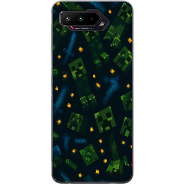 Asus ROG Phone 5 Läpinäkyvä kuori Minecraft Dungeons Mob