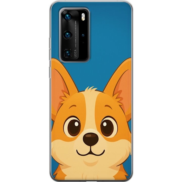 Huawei P40 Pro Läpinäkyvä kuori Hello Corgi