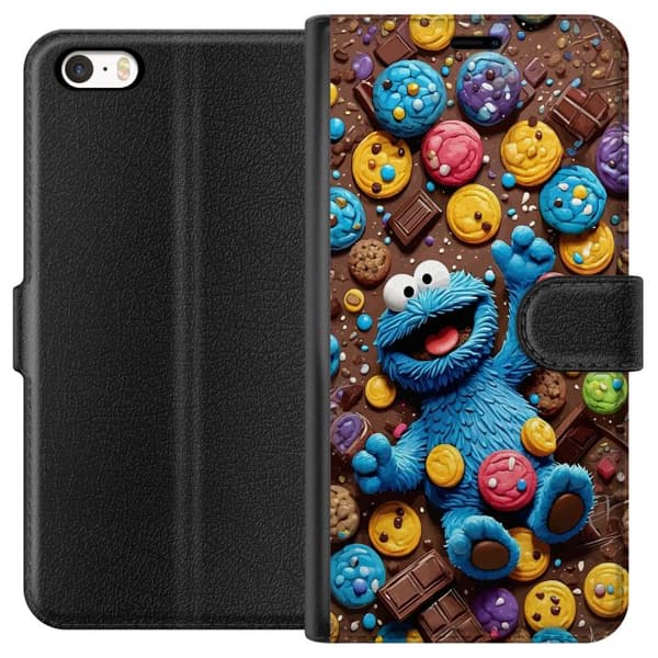 Kompatibel Tegnebogsetui til Apple iPhone 5s Kakmonster bland kakor