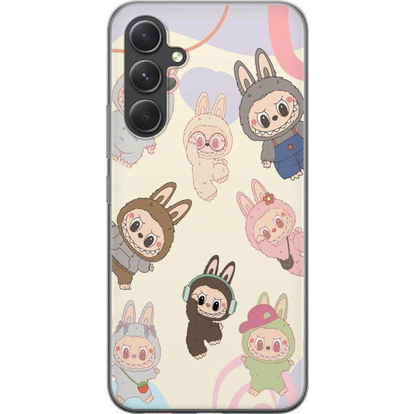 Samsung Galaxy S24+ Läpinäkyvä kuori Labubu Pop Mart Kokoelma Motiivi Figuuri Kokoelma Suunnittelu Suosittu Taidelelu Pop Mart Luova Graafinen