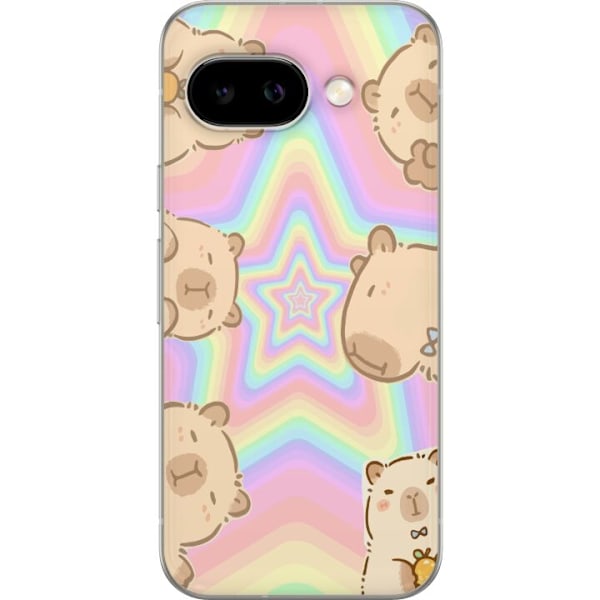 Google Pixel 9a Gennemsigtig cover Kawaii Capybara Galaxy Sød