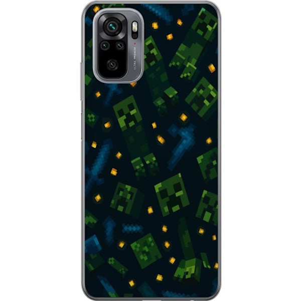 Xiaomi Redmi Note 10S Läpinäkyvä kuori Minecraft Dungeons Mob