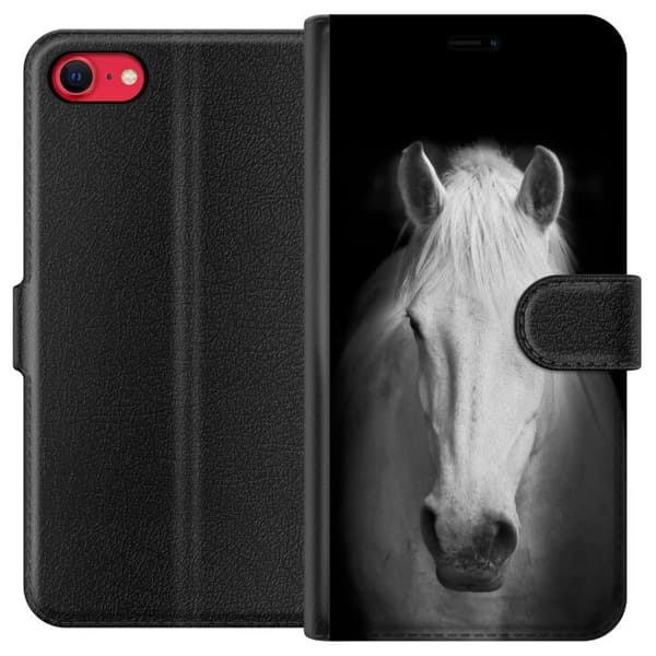 Kompatibel Tegnebogsetui til Apple iPhone 8 Hest