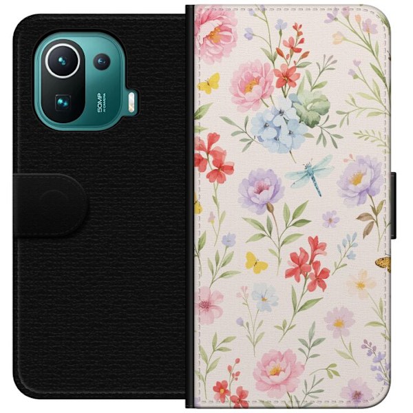 Xiaomi Mi 11 Pro Plånboksfodral Blommor
