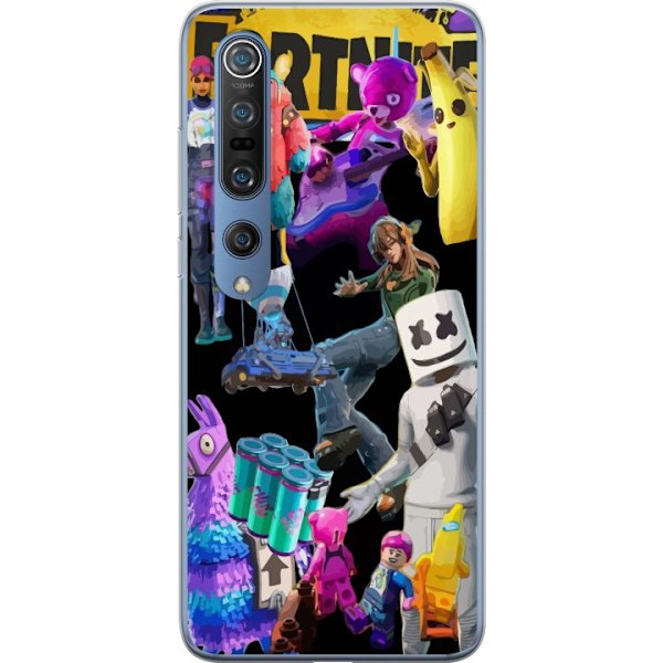 Xiaomi Mi 10 Pro 5G Läpinäkyvä kuori Fortnite