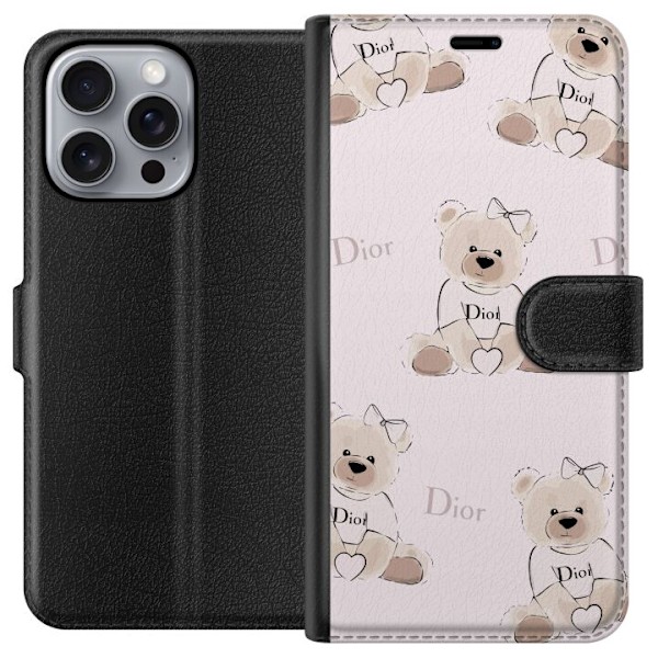 Apple iPhone 16 Pro Max Tegnebogsetui Teddy Dior Vibes - luksu