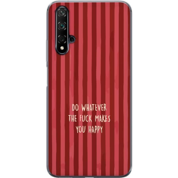 Kompatibelt Mobildeksel til Huawei nova 5T Gör det som gör dig glad rød