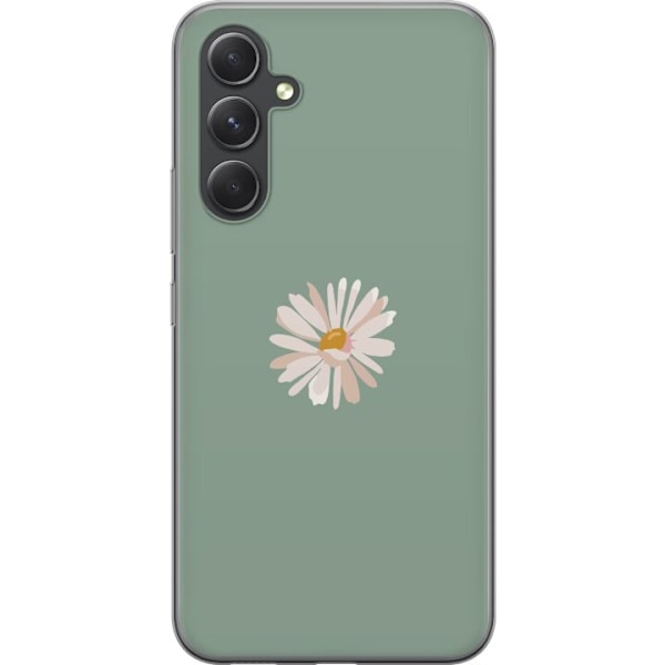 Samsung Galaxy S24 FE Läpinäkyvä kuori Vihreä Minimalikukk