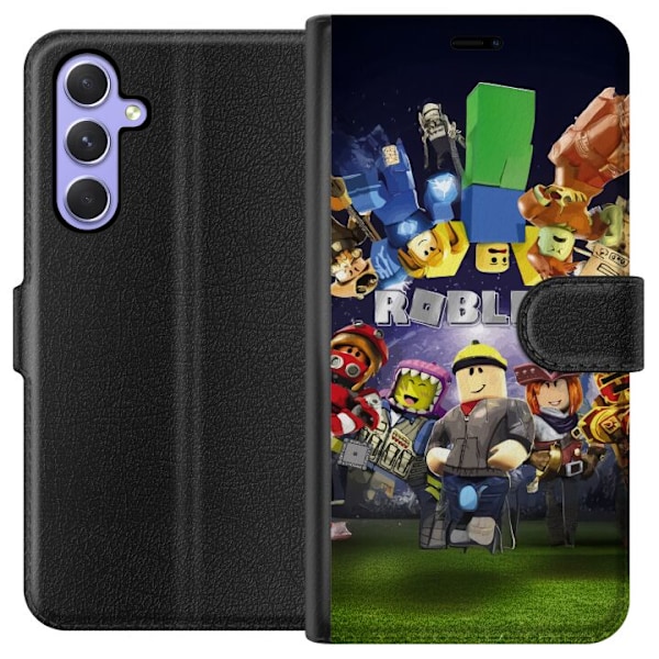 Samsung Galaxy A54 Tegnebogsetui Roblox Verden - Gaming Eventyr for Børn og Unge