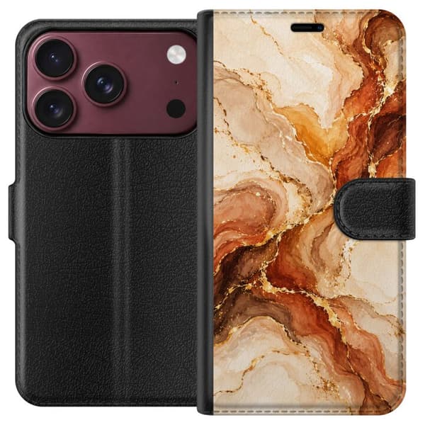 Kompatibelt Plånboksfodral till Apple iPhone 18 Pro Max Höstagat beige