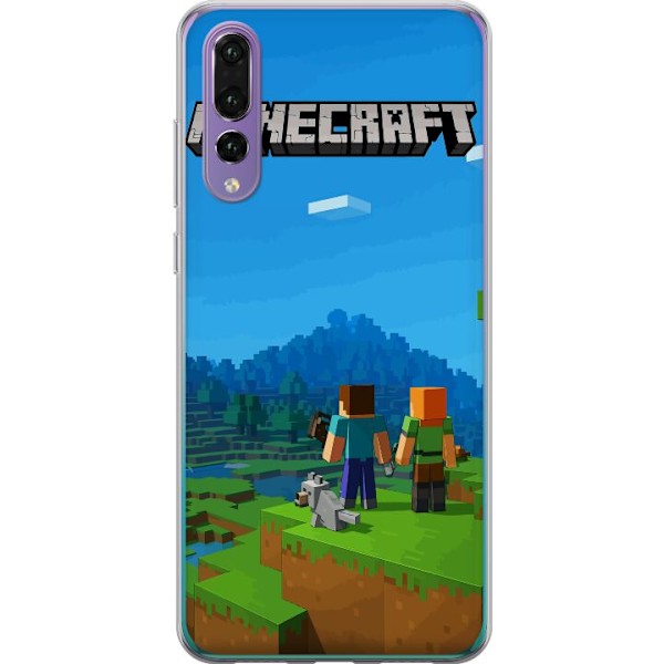 Huawei P20 Pro Läpinäkyvä kuori Minecraft Key Art