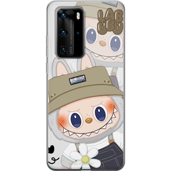 Huawei P40 Pro Läpinäkyvä kuori Labubu Minimal Mood - Yksinkertainen ja tyylikäs hirviösuunnittelu