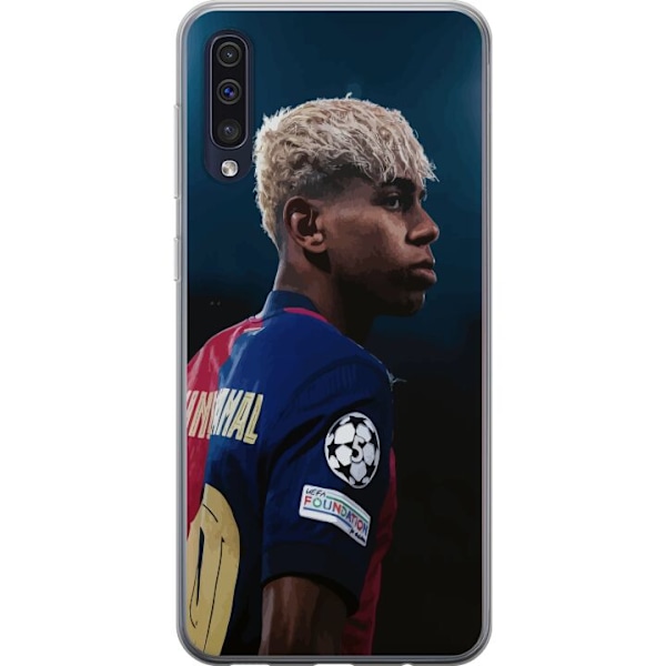 Samsung Galaxy A50 Läpinäkyvä kuori Lamine Yamal - Barcelonan ihmelapsi fokuksessa