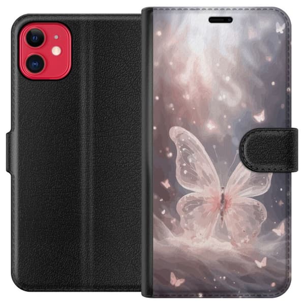 Kompatibel Tegnebogsetui til Apple iPhone 11 Sommerfugl