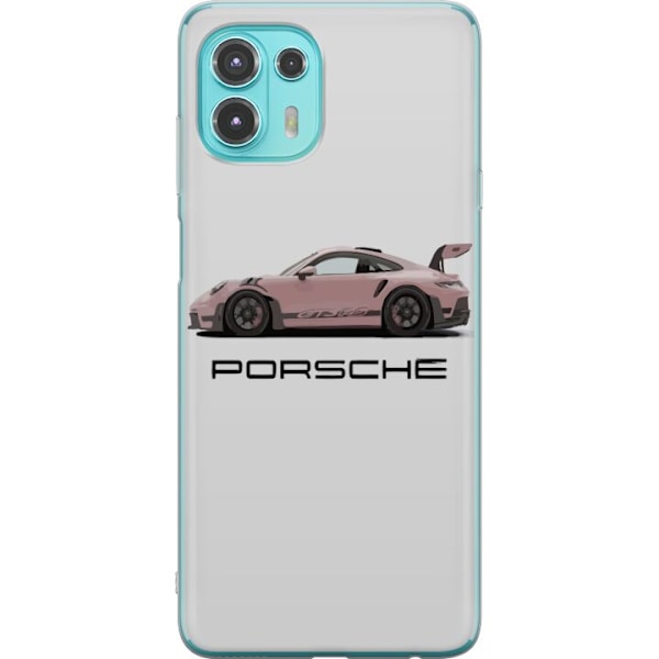 Motorola Edge 20 Lite Läpinäkyvä kuori Porsche 911 Pink