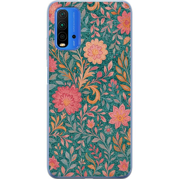 Xiaomi Redmi 9T Genomskinligt Skal Floral Dream